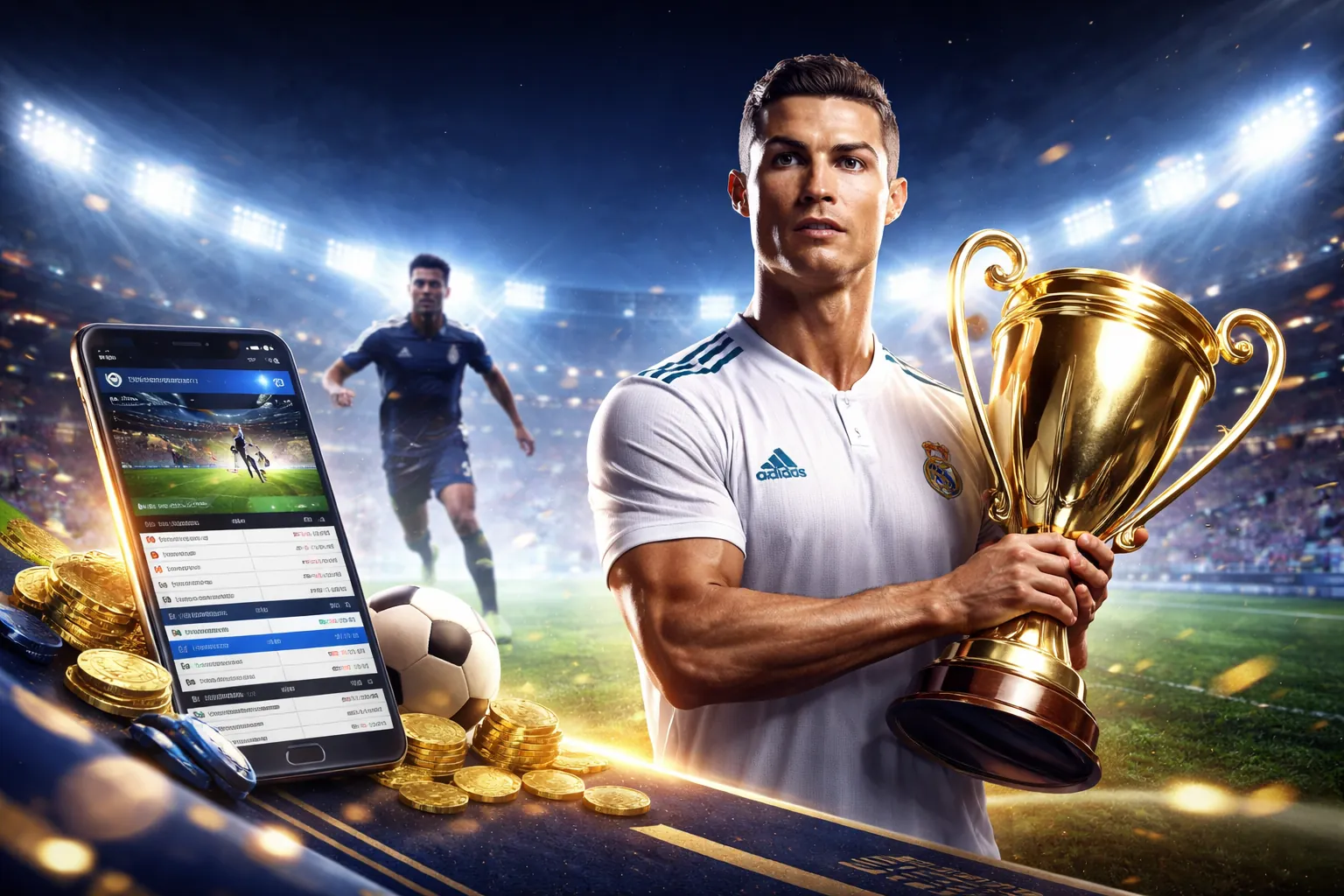 Sân vận động bóng đá với không khí sôi động tại win168 club